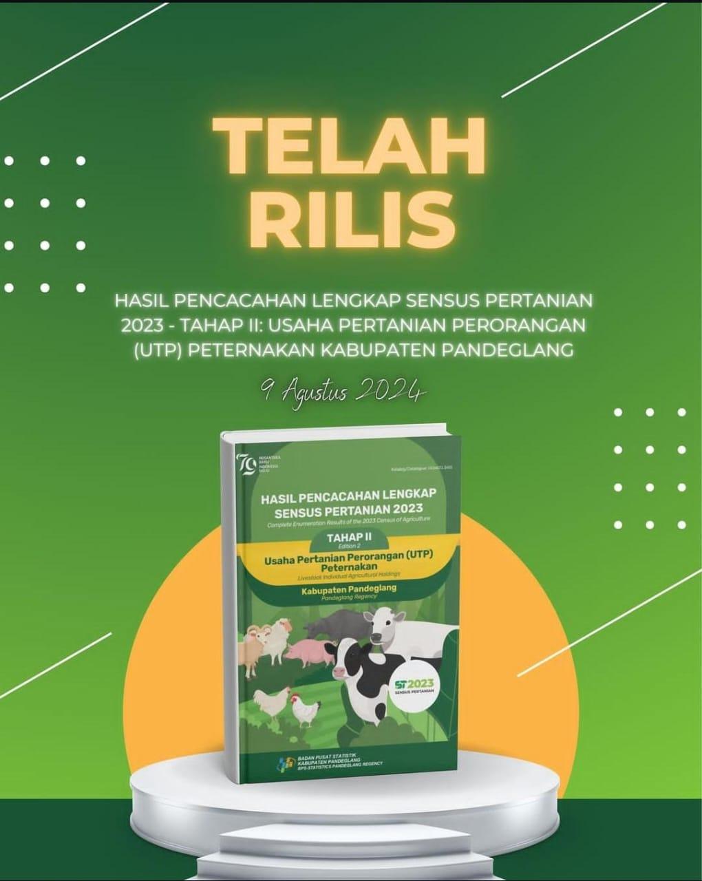 Publikasi Hasil Pencacahan Lengkap Sensus Pertanian 2023 Tahap II