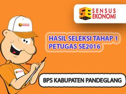 Hasil Seleksi Tahap 1 Penerimaan Petugas SE2016 BPS Kabupaten Pandeglang