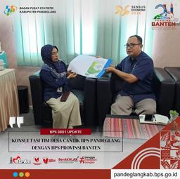 Konsultasi tim Desa Cantik BPS Pandeglang dengan BPS Provinsi Banten